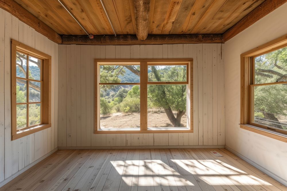 Window see canyon hardwood cottage room.