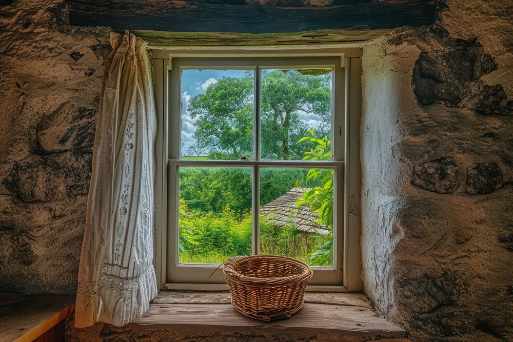 Window see farming cottage room architecture.