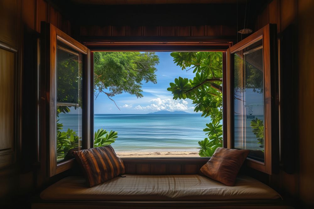 Window see seascape furniture outdoors nature.