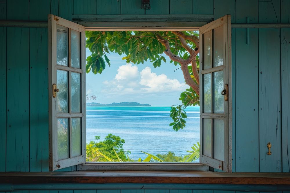 Window see seascape outdoors nature architecture.