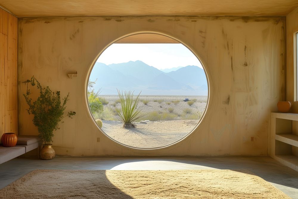 Window see desert plant house room.