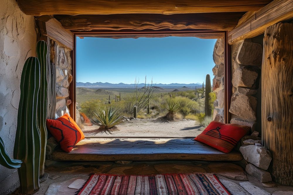 Window see desert architecture outdoors building.