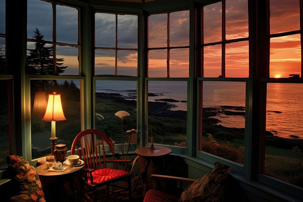 Window see lighthouse furniture nature chair.