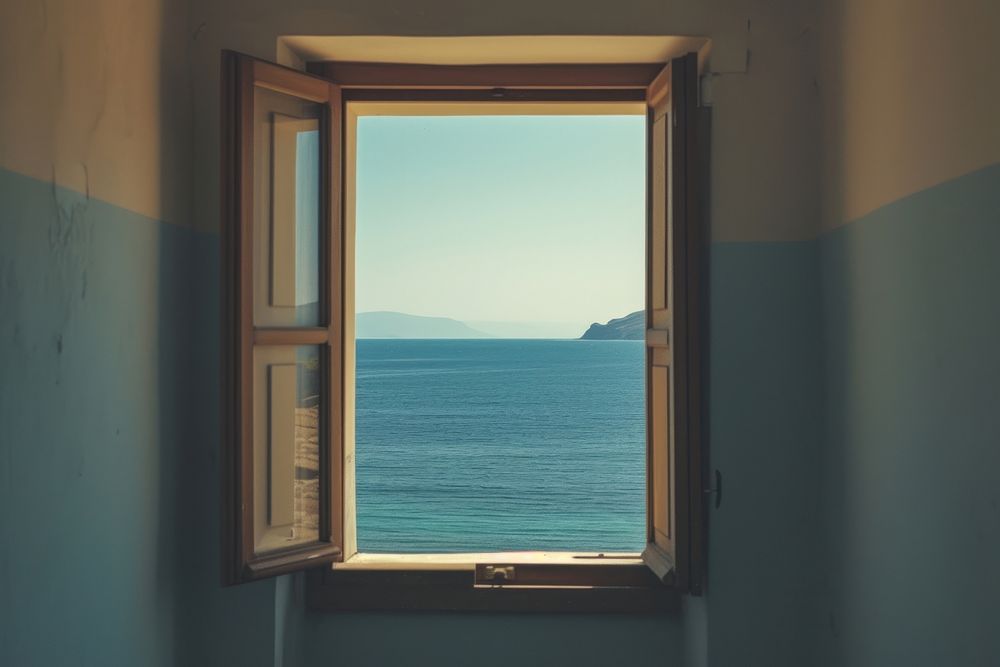 Window see seascape house architecture tranquility.
