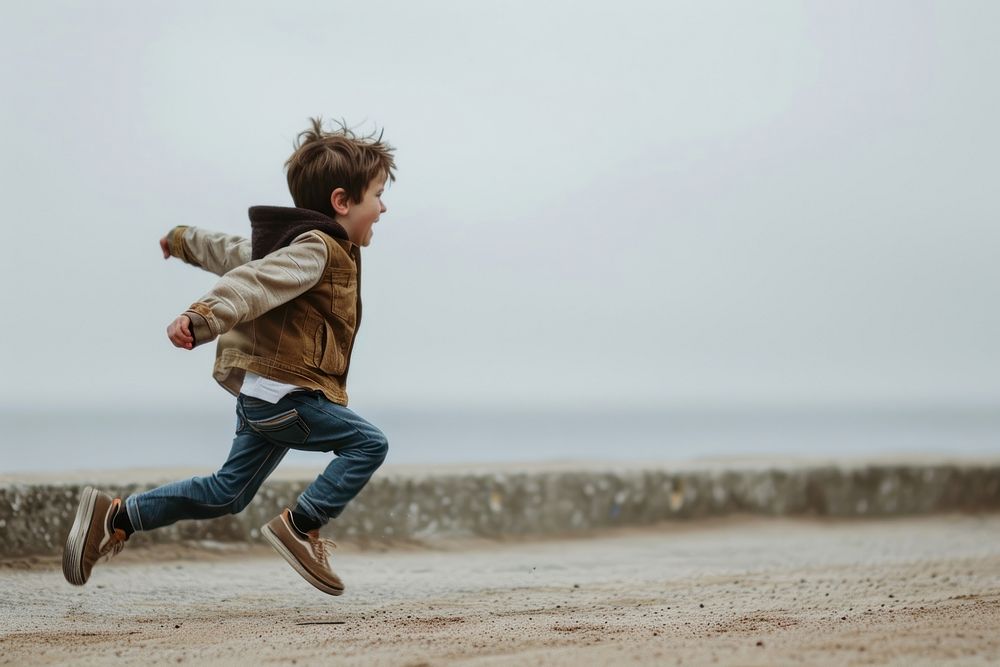Kid running child happiness vitality. AI generated Image by rawpixel.