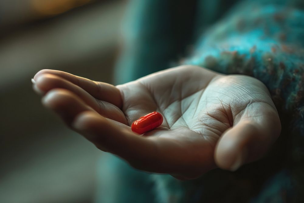 Medicine hand pill medication. AI generated Image by rawpixel.