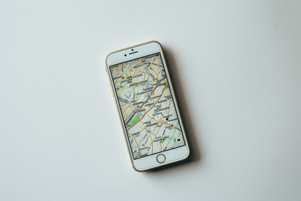 Mobile Phone Map electronics phone map. AI generated Image by rawpixel.