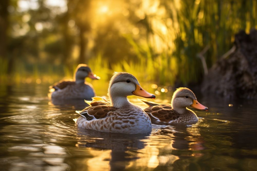 Ducks animal bird anseriformes. AI generated Image by rawpixel.