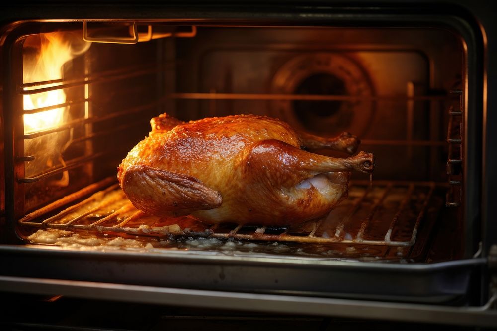 Roasted duck oven appliance roasting. AI generated Image by rawpixel.