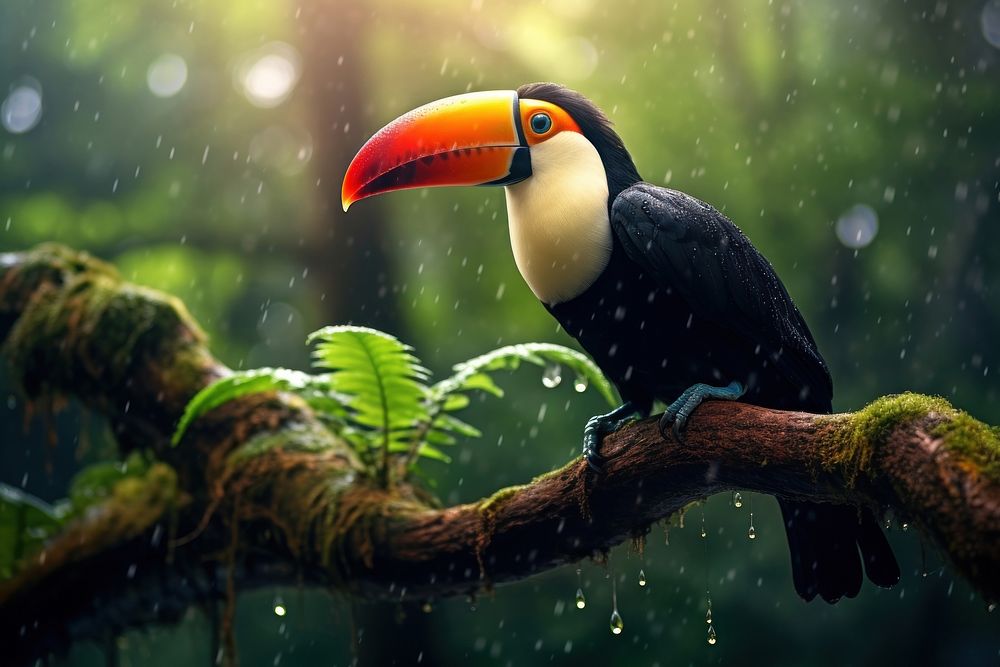Toucan in forest nature animal outdoors.
