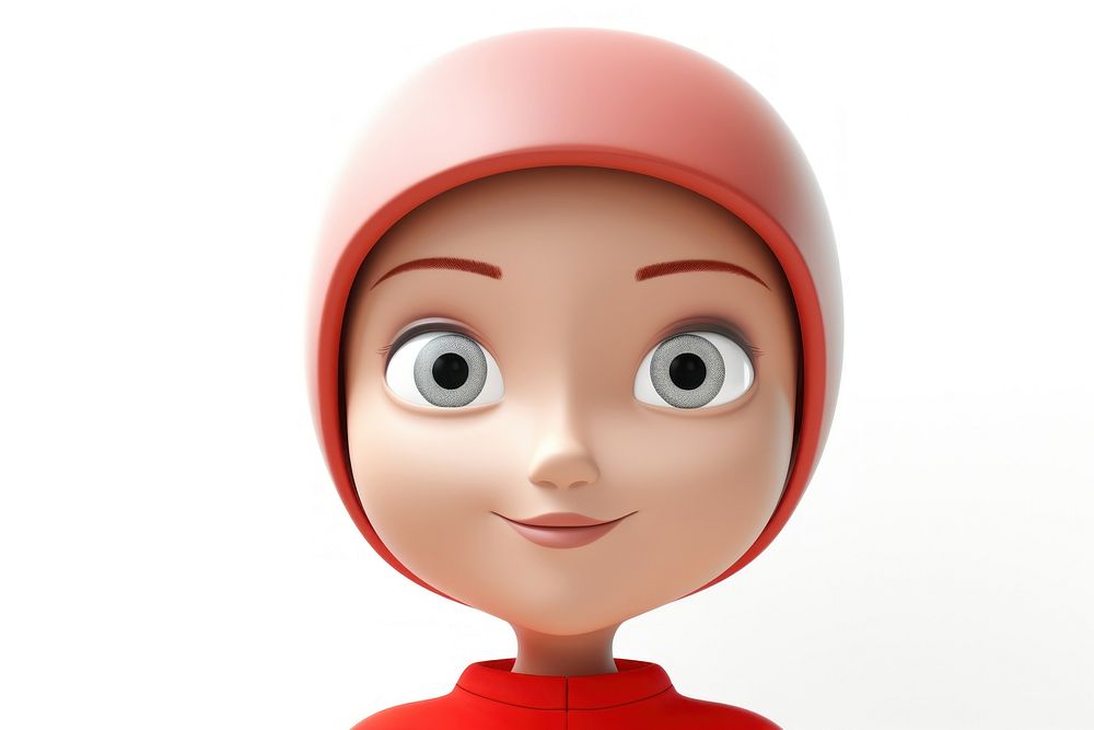 Woman face only cartoon doll toy.
