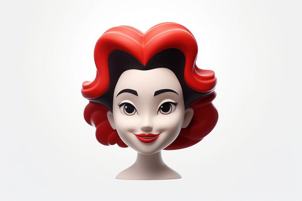 Woman head only figurine cartoon toy.