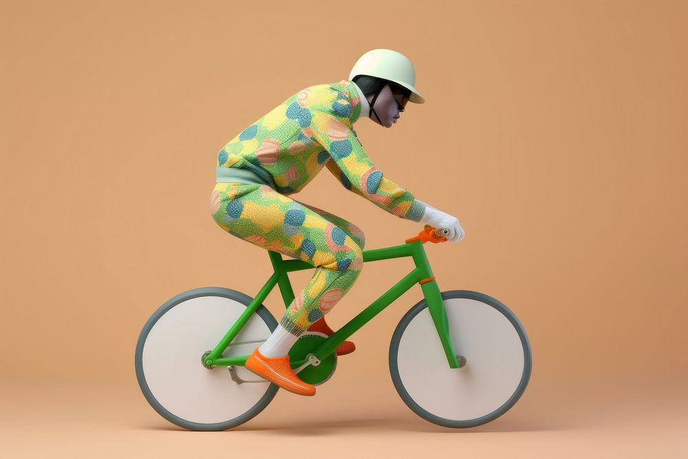 A man on bicycle sports vehicle cycling. AI generated Image by rawpixel.
