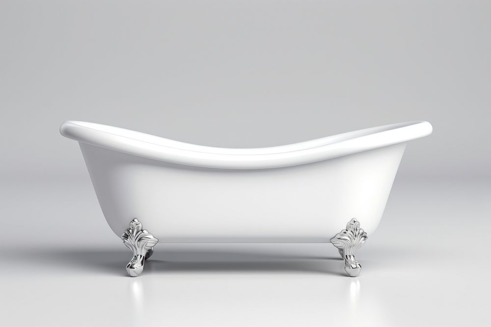 White bathtub jacuzzi gray background bathroom.