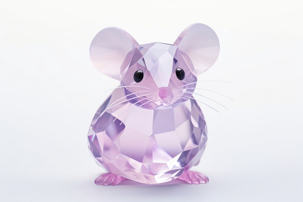 Mouse shape gemstone animal rodent mammal.