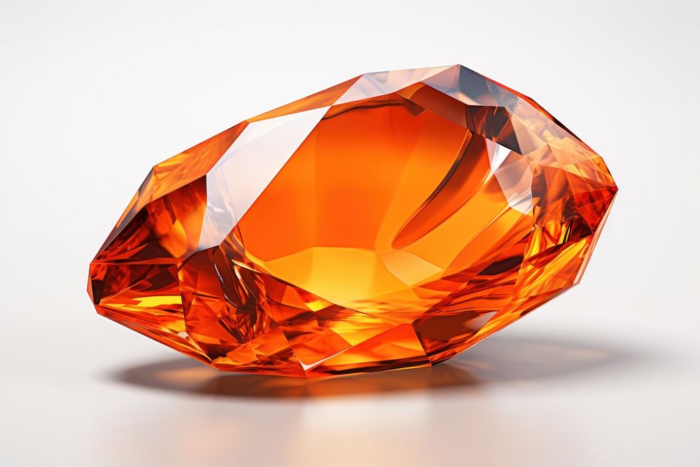 Orange shape gemstone crystal jewelry.