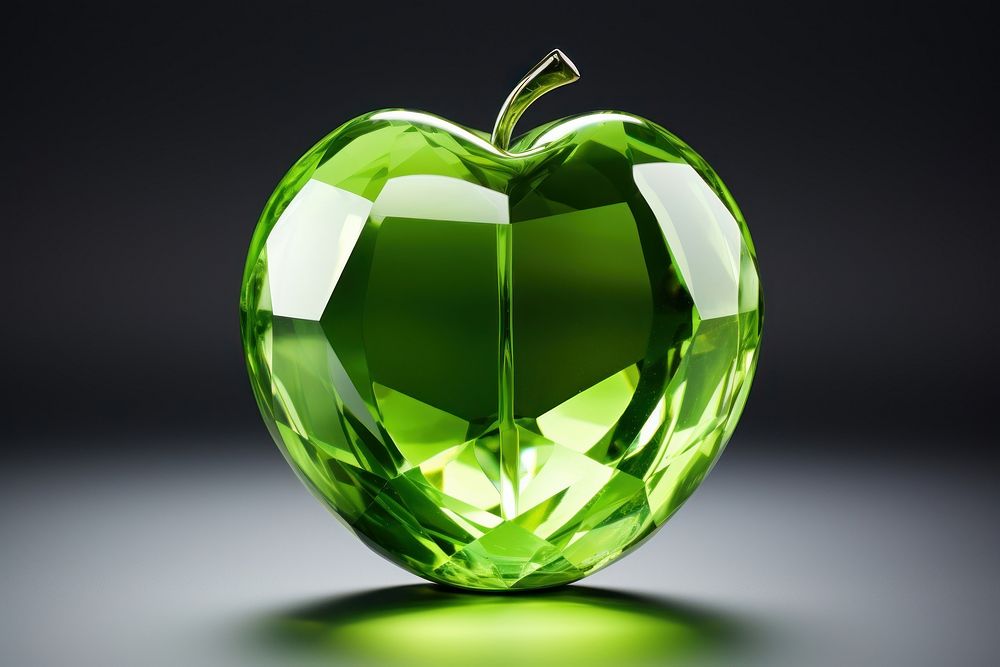 Apple shape gemstone jewelry green.