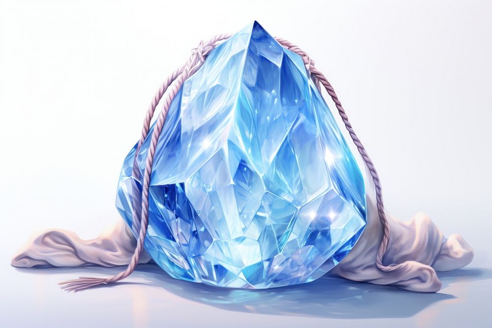 Bag shape gemstone crystal jewelry.