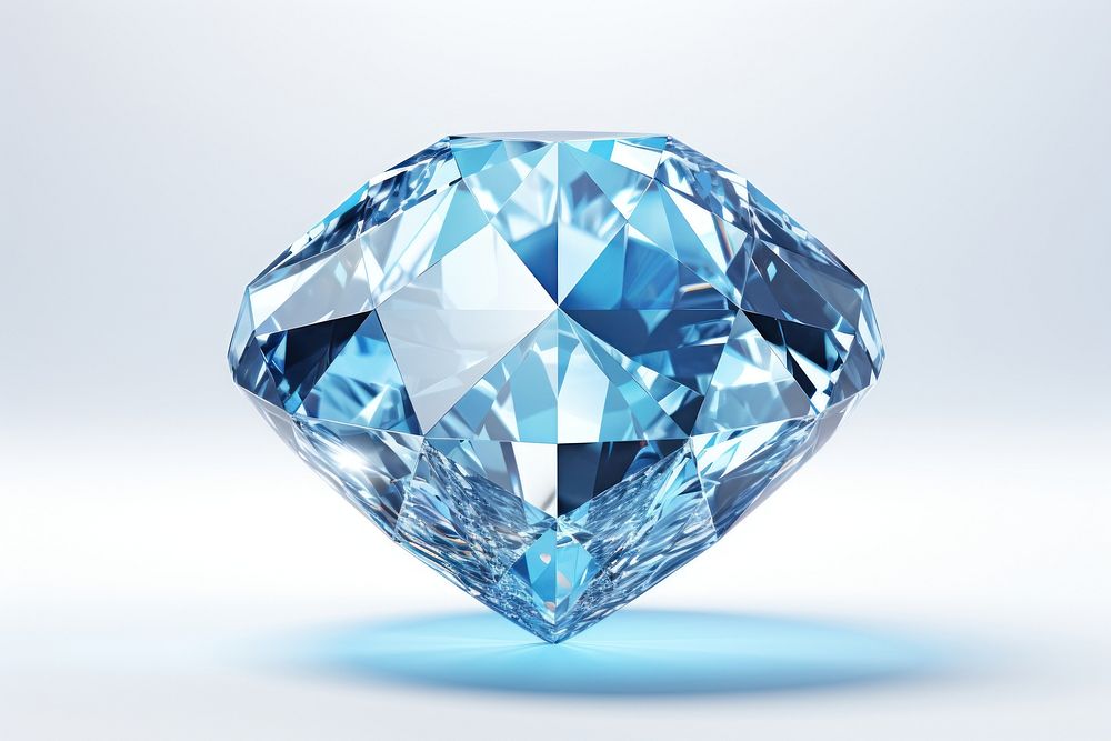 Crystal blue winter snowman gemstone jewelry diamond.