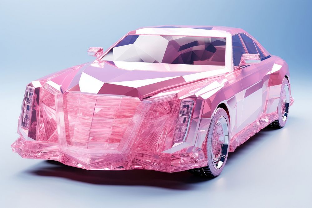Crystal car pastel vehicle transportation automobile.