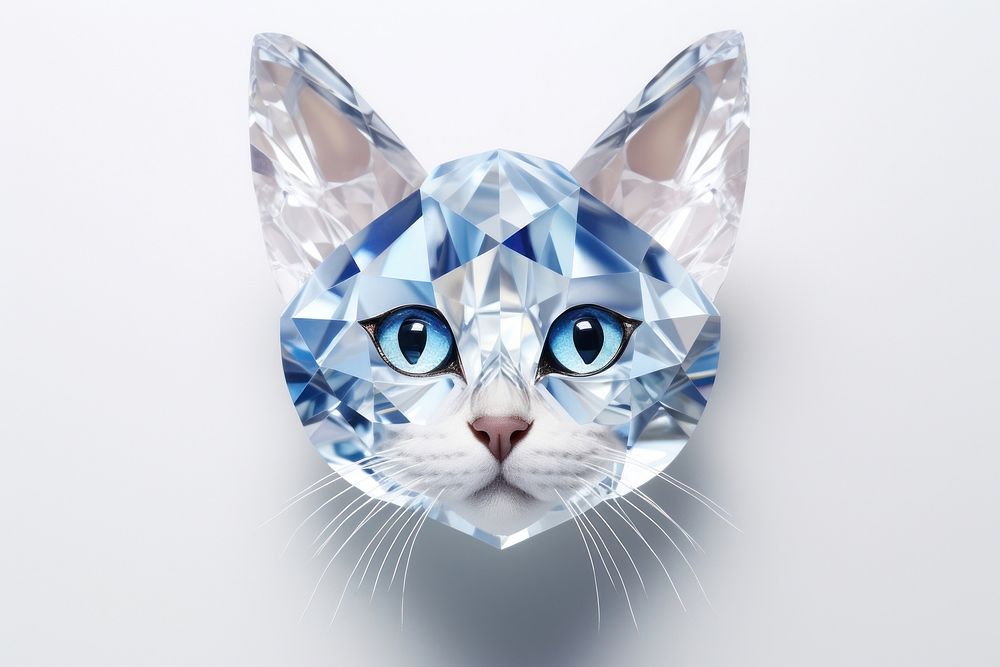 Cat head gemstone jewelry diamond.