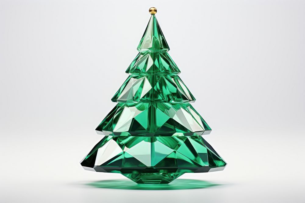 Crystal christmas tree gemstone emerald jewelry.