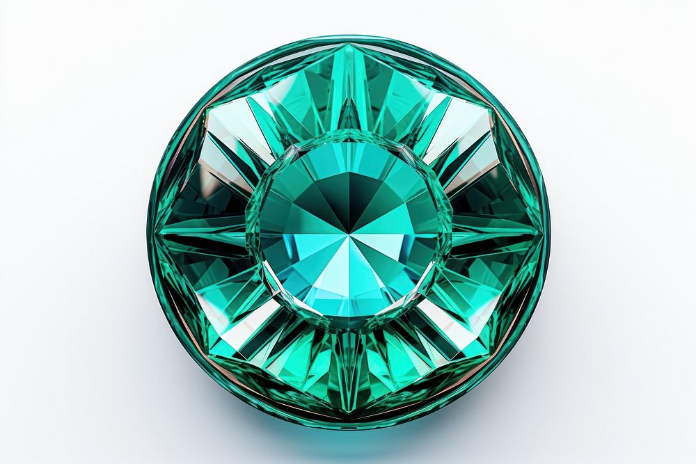 Coin gemstone jewelry emerald.