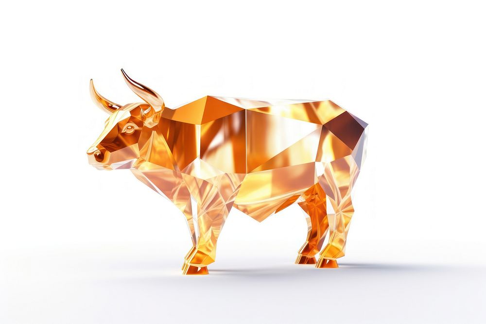Cow shape gemstone livestock cattle mammal.