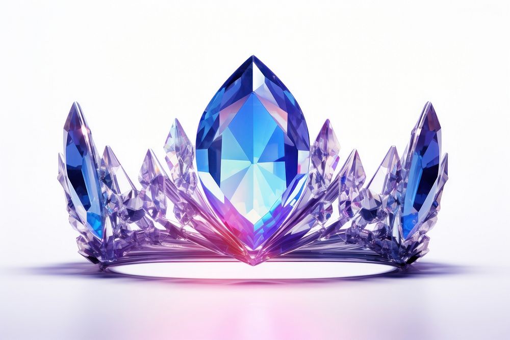 Crown shape gemstone crystal jewelry.