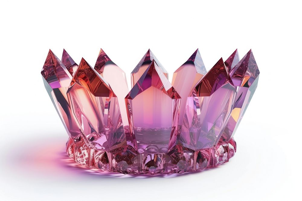 Crown shape gemstone crystal amethyst.
