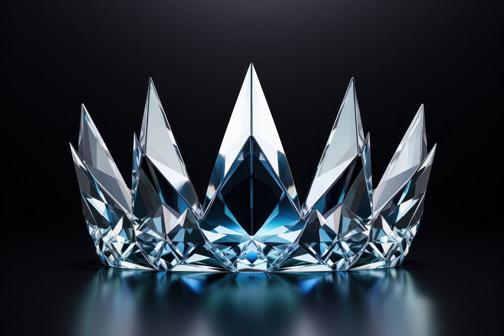 Crown shape gemstone crystal jewelry.