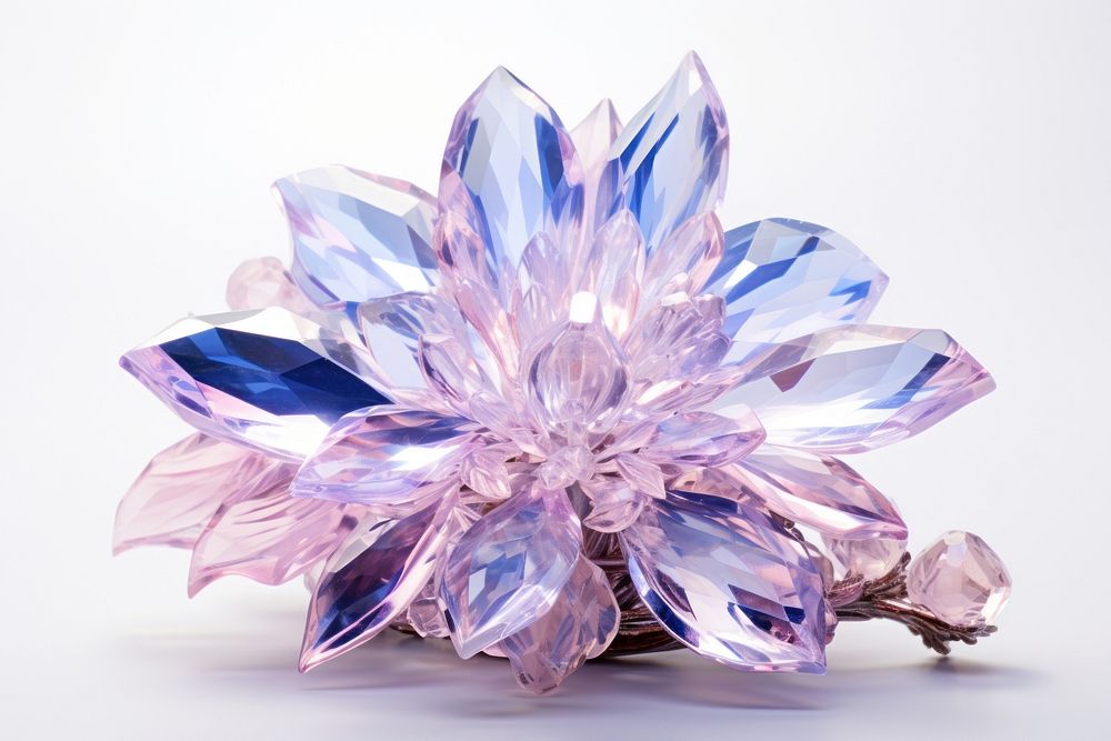 Flower gemstone crystal jewelry.