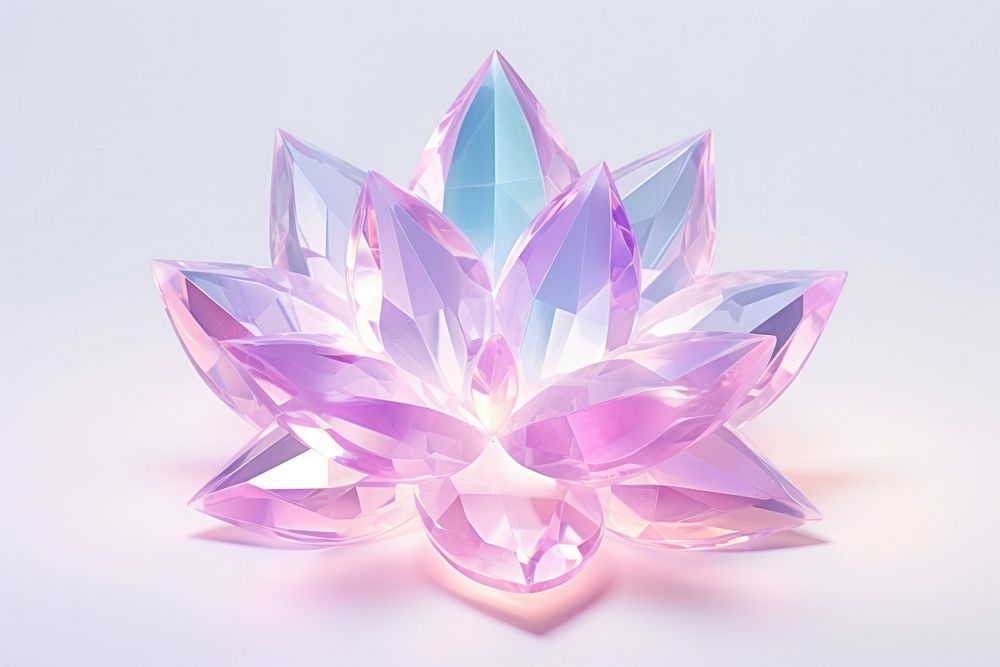Flower shape gemstone jewelry crystal plant.