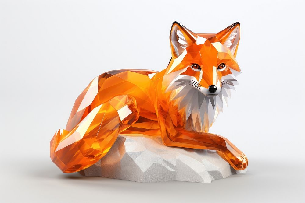 Fox shape animal mammal representation.