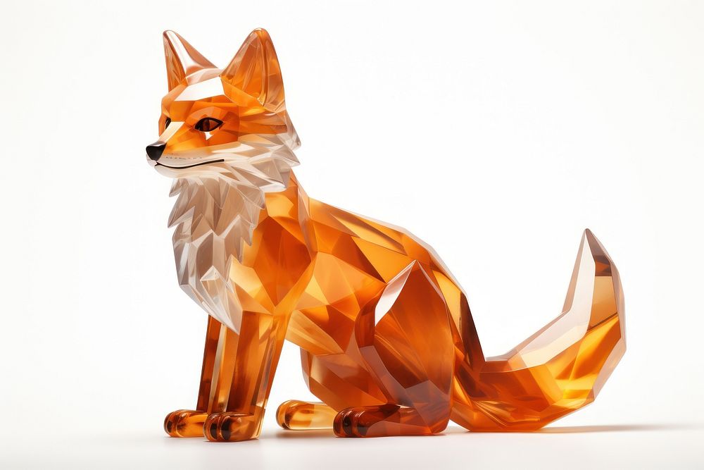 Fox shape mammal animal representation.
