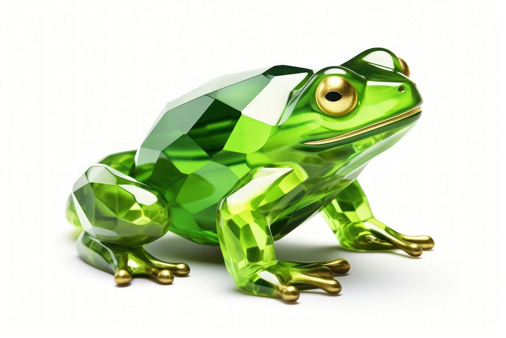 Frog shape gemstone amphibian wildlife animal.