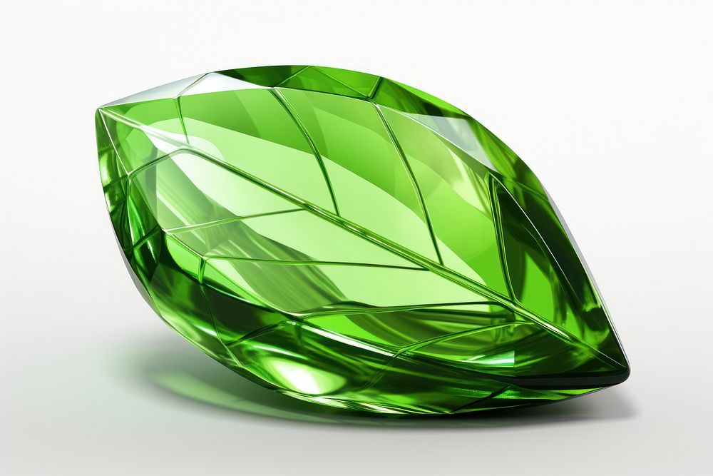 Leaf gemstone jewelry emerald.