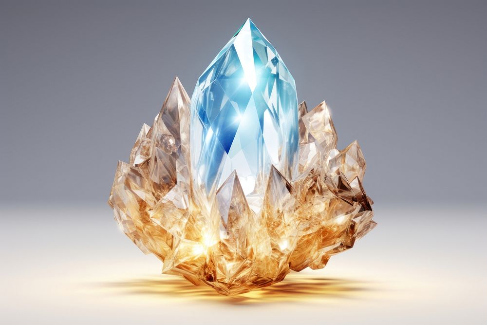 Lightning shape gemstone crystal mineral.