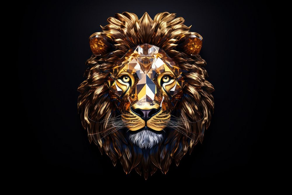 Lion head animal mammal representation.