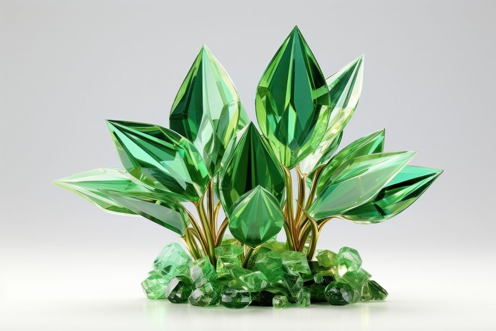 Crystal Lily plant gemstone mineral jewelry.
