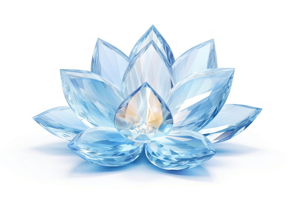 Lotus shape gemstone crystal jewelry flower.
