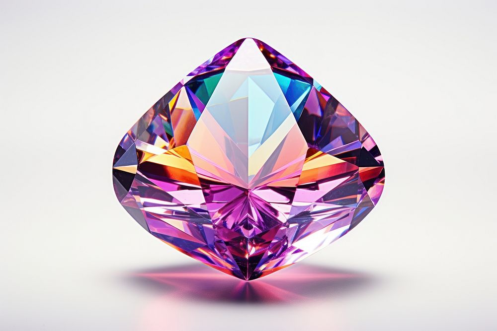 Pentagon shape gemstone crystal amethyst.