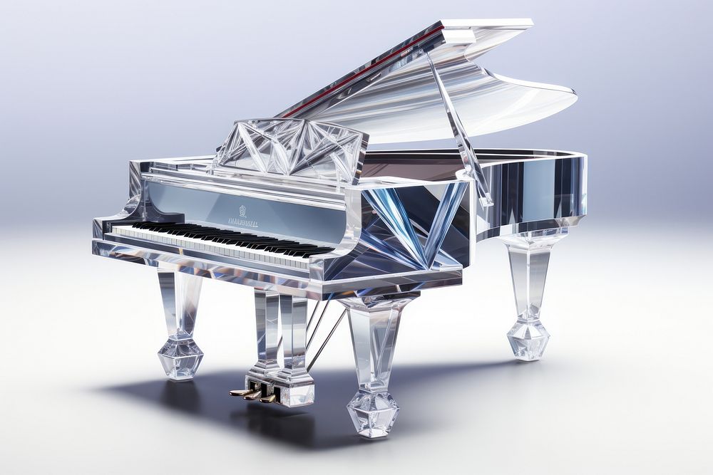 Crystal piano keyboard music harpsichord.