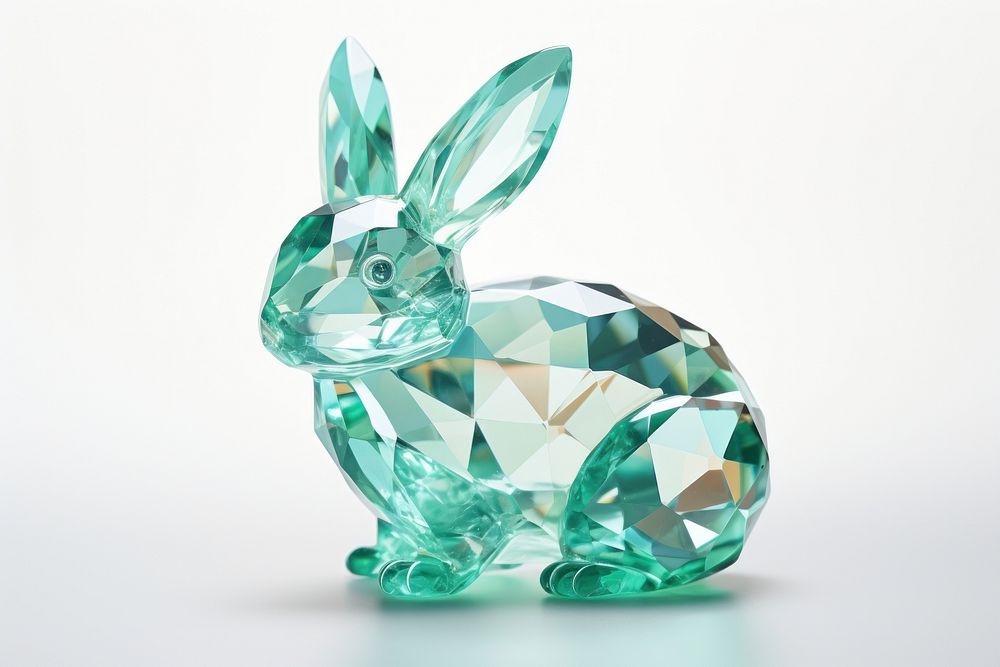 Rabbit shape gemstone jewelry animal.