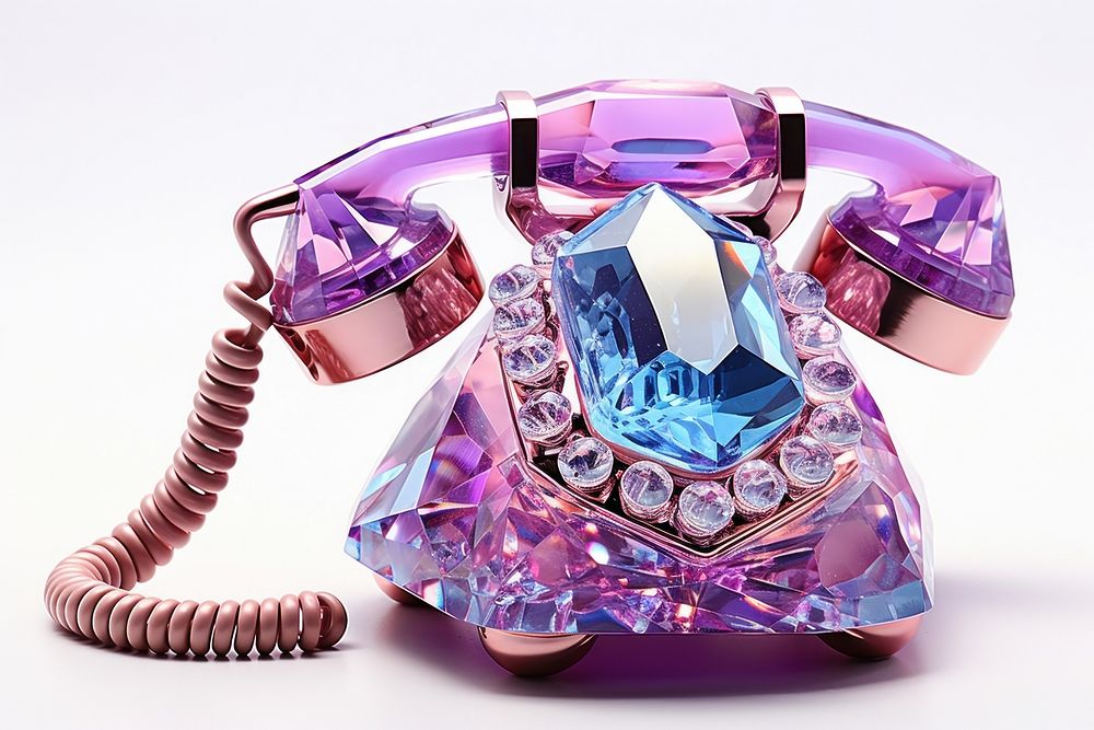 Telephone shape gemstone jewelry electronics.