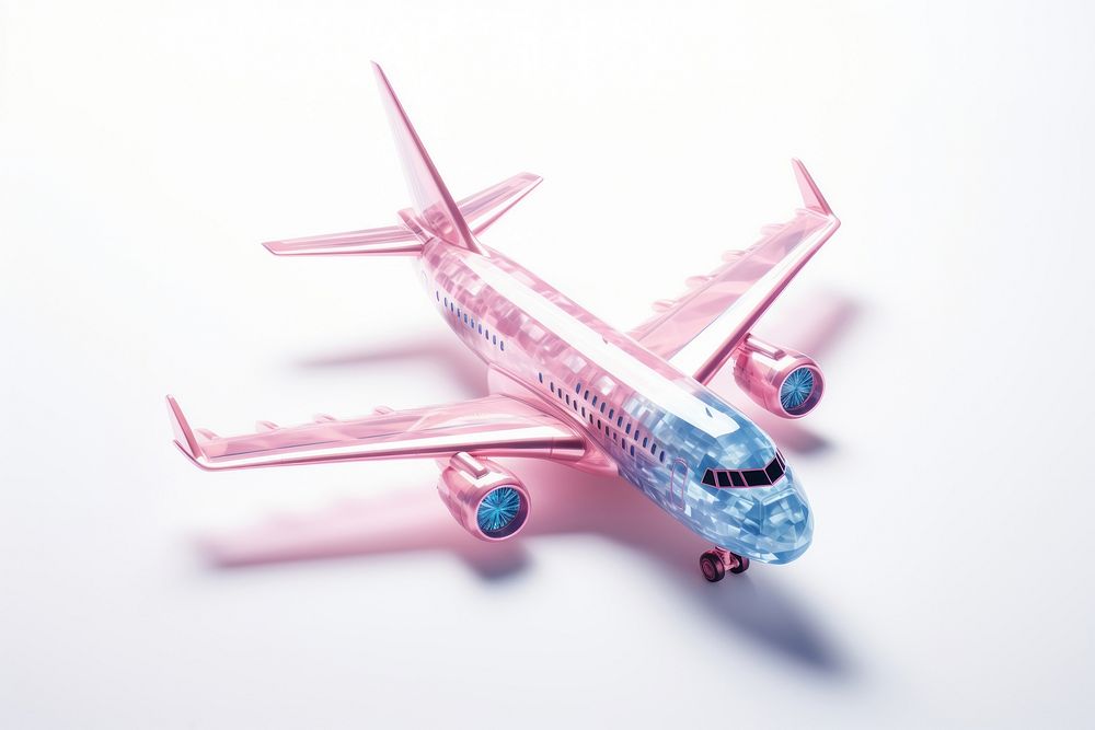 Crystal travel airplane pastel aircraft airliner vehicle.