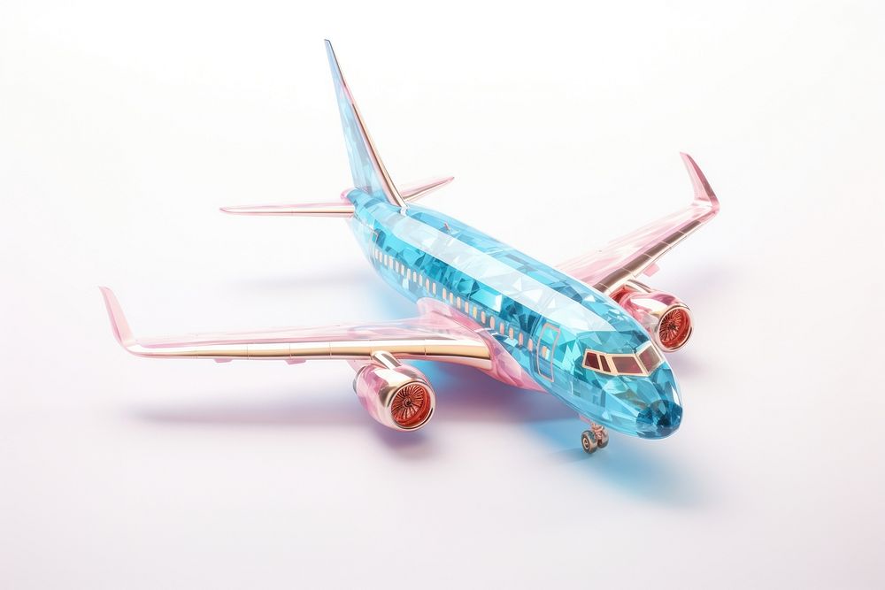 Crystal travel airplane pastel aircraft airliner vehicle.