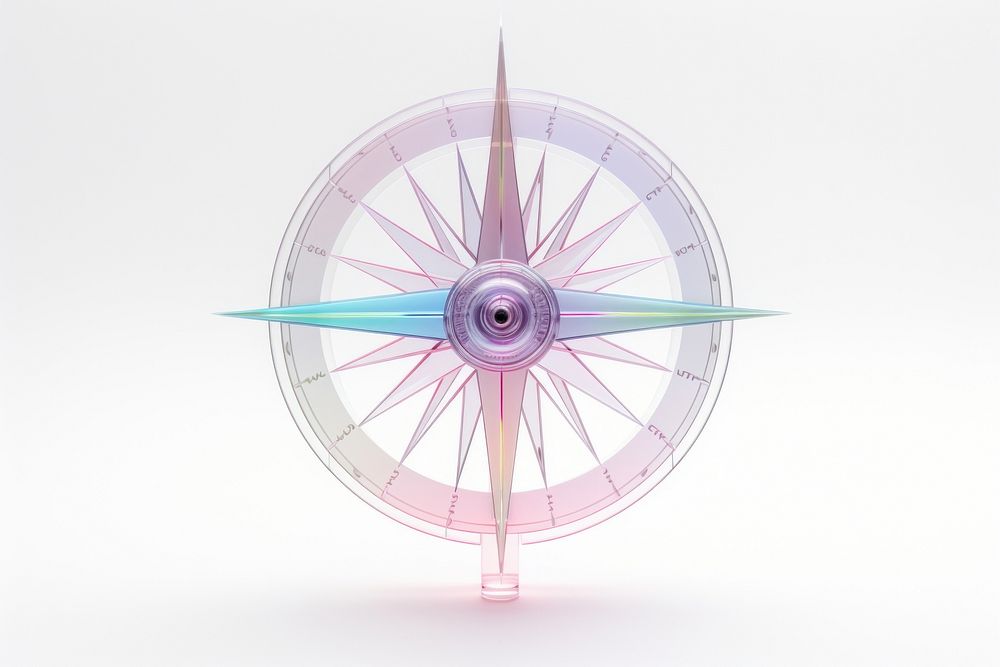 Compass white background technology appliance.