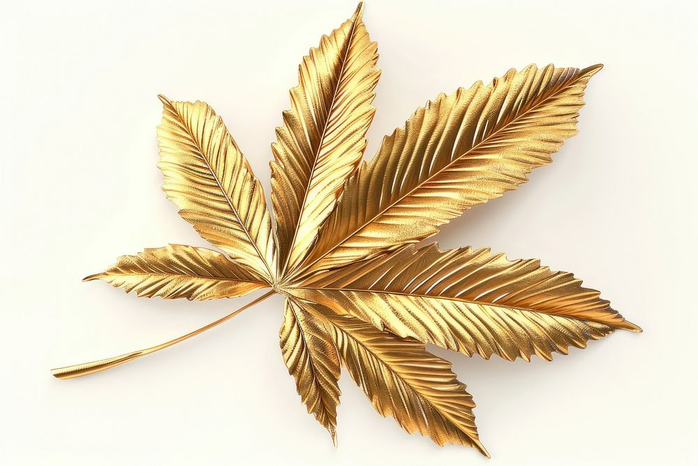 Chestnut leaf jewelry plant gold.