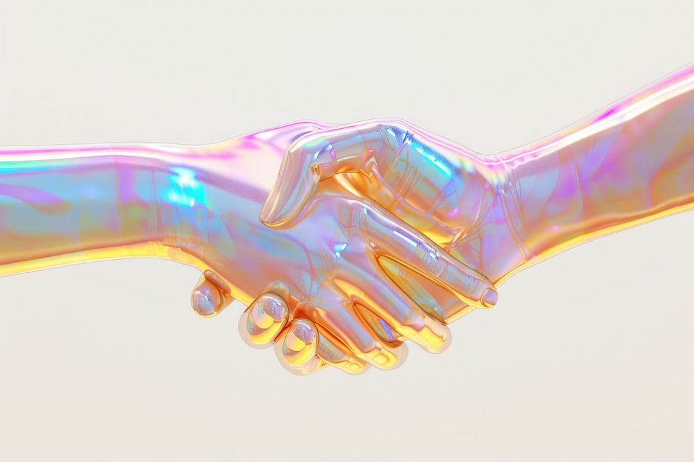 Handshake agreement abstract jewelry.